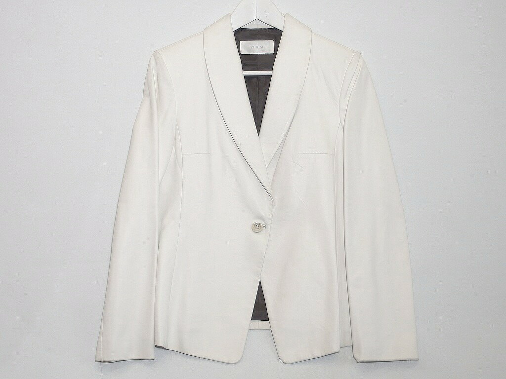 乐天商城 - 【中古】 YHKIM　ラムレザー　ジャケット ホワイト ok4822217004