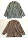 【中古】WACOAL ワコール らくらくパートナー ナイトウェアトップス×2枚色違い 千鳥格子 メンズ グリーン|レッド kz4824218628