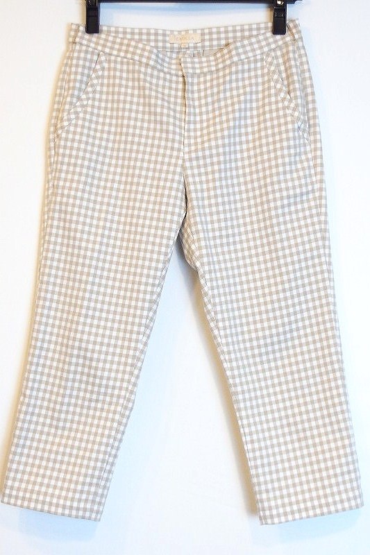 Rakuten - 【中古】CROLLA(クローラ) クロップドパンツ ギンガムチェック柄 ベージュ nm281655522