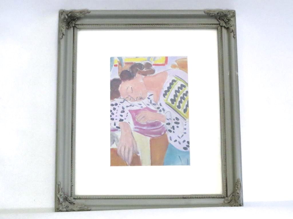 Rakuten - 【中古】 アンリ・マティス 眠る女と静物　ポスター　木 額縁 sy5006221353