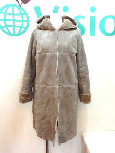 【中古】AG by aquagirl(エージー バイ アクアガール) フェイクムートン フーテッドコート M グレージュ kz3620145339 【中古】AG by aquagirl(エージー バイ アクアガール) フェイクムートン フーテッドコート M グレージュ kz3620145339