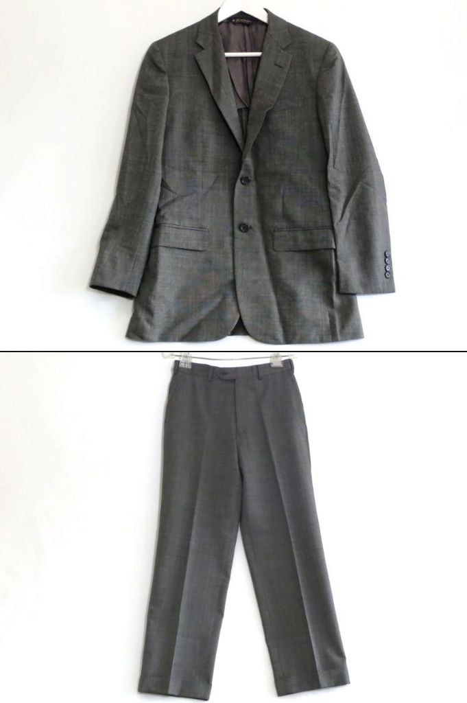 【中古】Brooks Brothers ブルックスブラザーズ セットアップ シングルスーツ 背抜き メンズ 紳士服 メンズ グレー kz5006221221