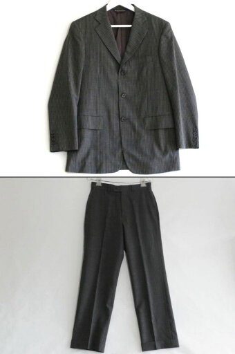 【中古】Brooks Brothers ブルックスブラザーズ メンズスーツ シングル3つボタン 背抜き ストライプ ストレッチ メンズ グレー kz5006221224 【中古】Brooks Brothers ブルックスブラザーズ メンズスーツ シングル3つボタン 背抜き ストライプ ストレッチ メンズ グレー kz5006221224
