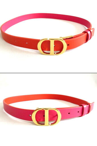 【中古】Christian Dior クリスチャンディオール 30 Montaigne モンテーニュ30 リバーシブルベルト レザー オレンジ/ピンク ok5008221622 【中古】Christian Dior クリスチャンディオール 30 Montaigne モンテーニュ30 リバーシブルベルト レザー オレンジ/ピンク ok5008221622