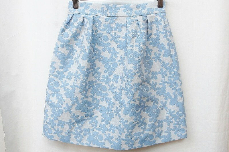 【中古】Rubyrivet ルビーリベット 花モチーフ スカート　リネン混 36 nm3804150981