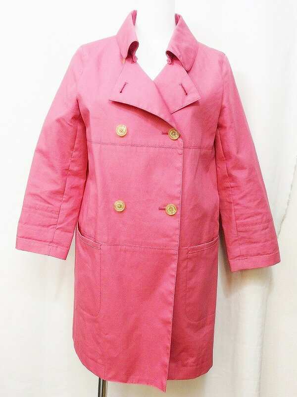 【中古】MACKINTOSH PHILOSOPHY マッキントッシュフィロソフィー コットン ステンカラーコート 36 ピンク nm4002162795