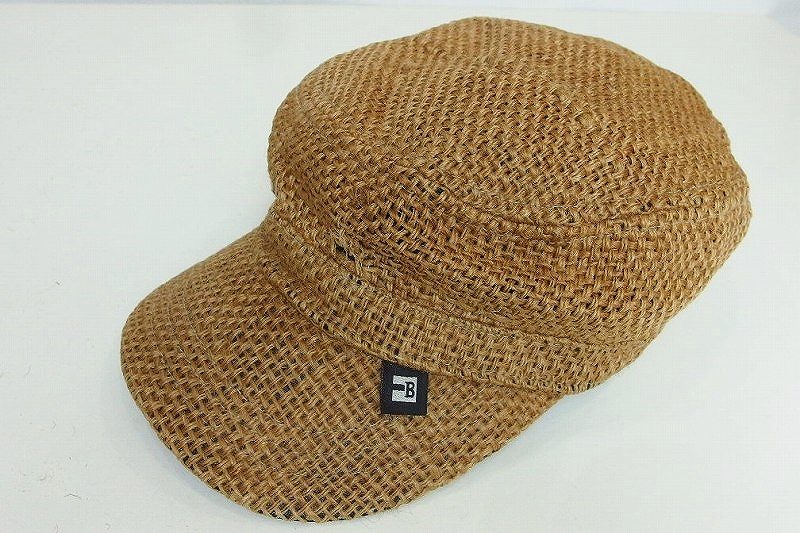 【中古】BLOCK HEADWEAR 　黄麻　キャップ レンガ ok3810153960