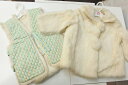【中古】ベビー服 毛皮コート/ベスト 2点セット 90 アイボリー/マルチカラー yg3616142613