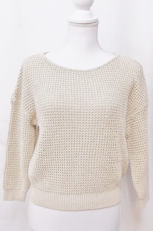 乐天商城 - 【中古】UNTITLED アンタイトル かぎ編み　サマーセーター 2 ベージュ nm3814156195