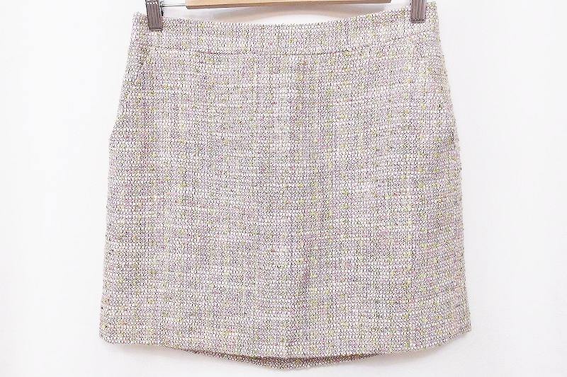 【中古】J.CREW ジェイクルー ツイード　ミニスカート 4 マルチカラー nm3816157751