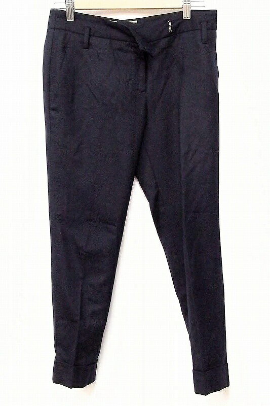 【中古】heliopole エリオポール ウール　パンツ　スラックス 34 ネイビー nm3820159160