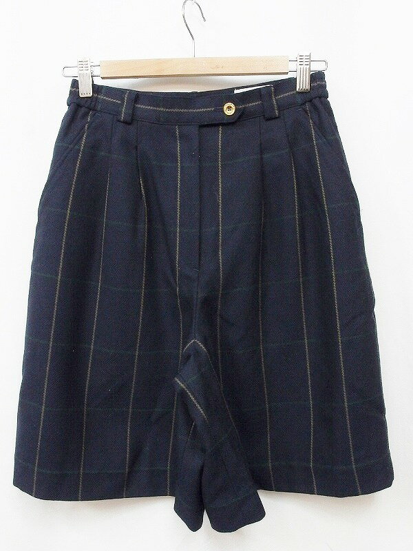 Rakuten - 【中古】Munsingwear マンシングウェア チェック柄　ハーフ丈パンツ　ウール L ダークネイビー nm3822160902