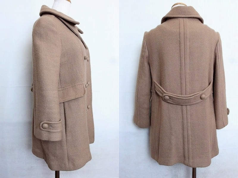 【中古】nano‐universe ナノユニバース ライナー付き　ウールコート 36 キャメル ok3820159995