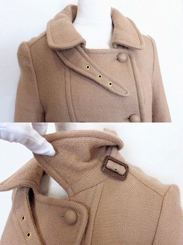 【中古】nano‐universe ナノユニバース ライナー付き　ウールコート 36 キャメル ok3820159995