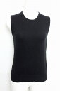 【中古】MICHAEL KORS マイケルコース シルク×カシミヤ ノースリーブニット 4 ブラック ok3822160788(4)