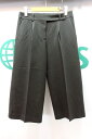【中古】synchro crossings シンクロクロッシングズ 7分丈 ストレート ワイドパンツ 36 カーキ kz3824162230