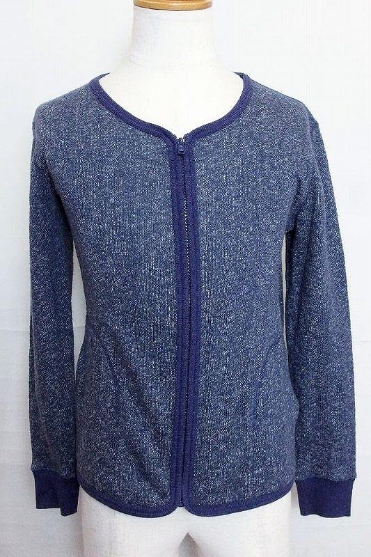 【中古】UNITED ARROWS ユナイテッドアローズ A DAY IN THE LIFE Vネック　ジップアップカーディガン メンズ S ブルー系 ok4004164199