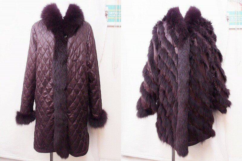 楽天市場】リバーシブルコート 毛皮の通販