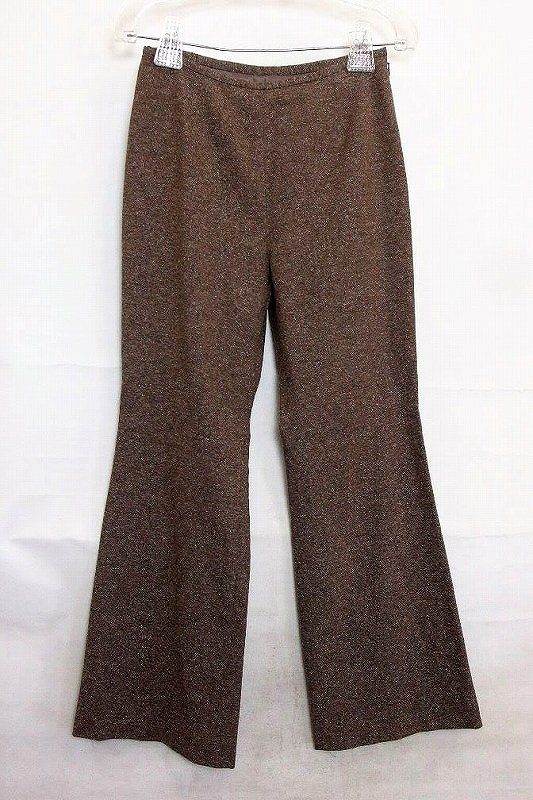 Rakuten - 【中古】LANVIN ランバン シルク・アンゴラ混　ロング　スラックス 36 ブラウンミックス ok4006165065