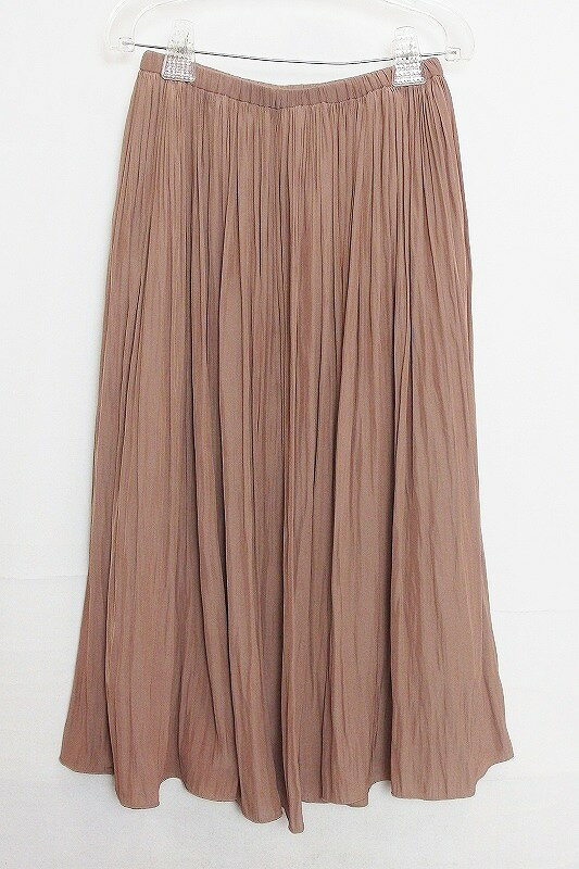 【中古】SPICK＆SPAN スピック＆スパン ギャザースカート　光沢 38 ブラウン系 ok4022173107