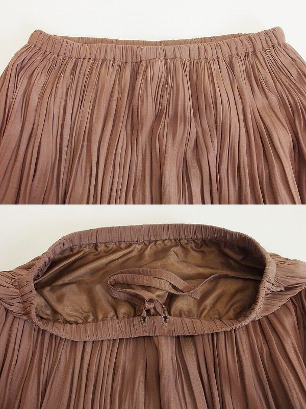 Vision【ビジョン楽天市場店】の【中古】SPICK＆SPAN スピック＆スパン ギャザースカート　光沢 38 ブラウン系 ok4022173107｜アングル3