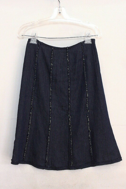 Rakuten - 【中古】BALLSEY ボールジー リネン　フレアスカート 36 ネイビー ok4016170054
