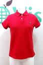 【中古】POLO JEANS ポロジーンズ ワンポイント 半袖ポロシャツ レディース S 赤 kz4218184137