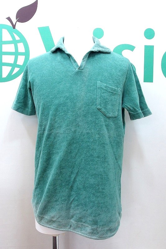 【中古】アランイージーAlain easy1972　パイル 半袖スキッパーシャツ イタリア製 メンズ M kz4222185596(4)