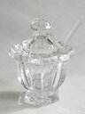 【中古】Baccarat バカラ ミズーリシリーズ クリスタル マスタードポット ジャム シュガー *スプーン付 透明 ok5014224643
