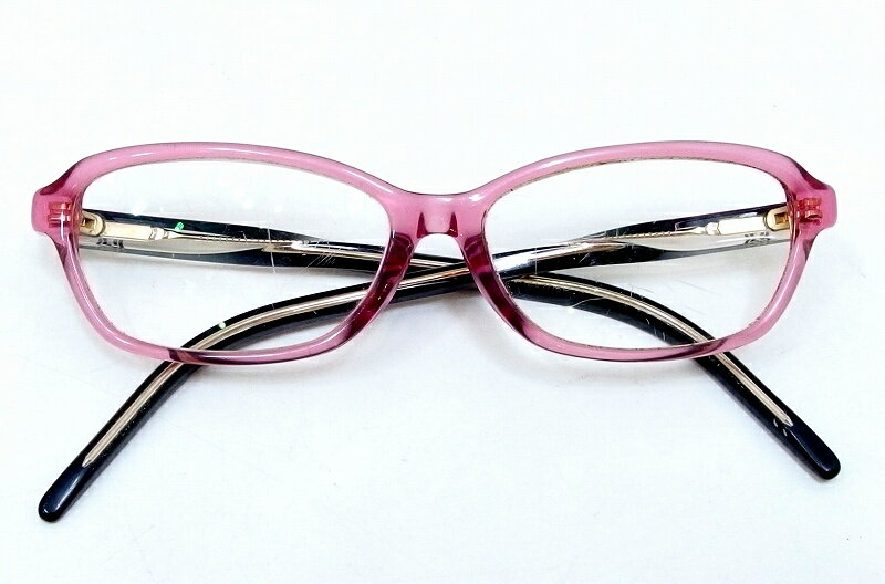 【中古】GUCCI グッチ GGサイドロゴ クリアフレーム 眼鏡 メガネ 老眼鏡【度入り】 ピンク×ボルドー kz5014224731