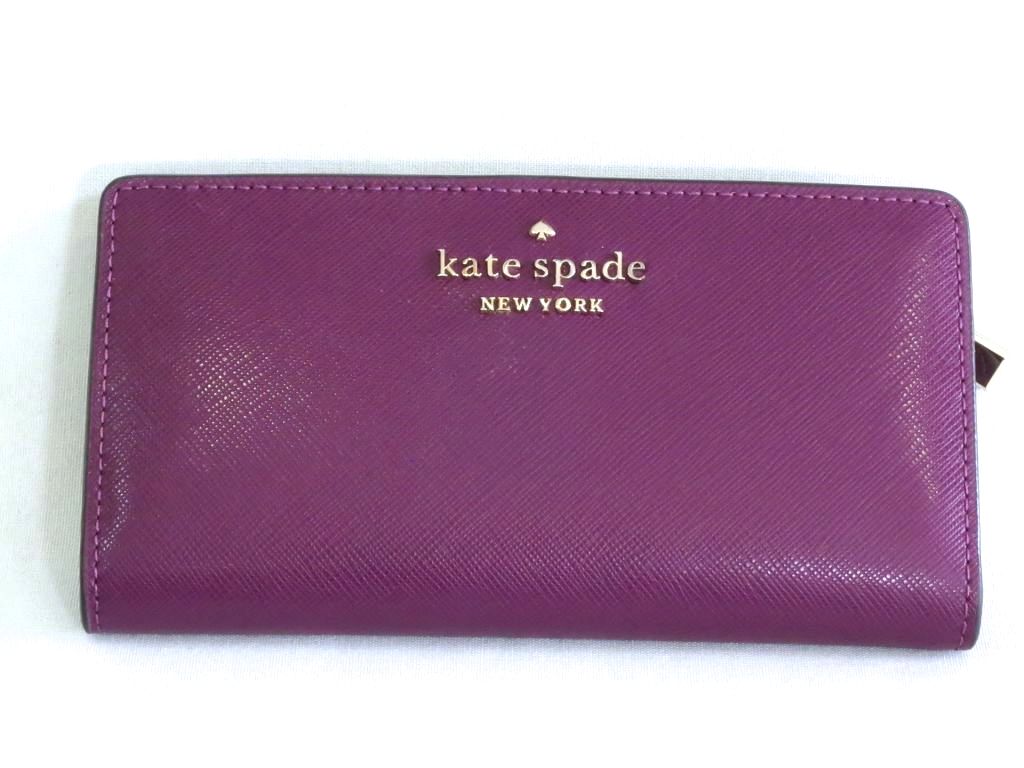【Kate spade】ケイトスペード 未使用品 デヴィン 折り財布 パープル kate spade NEW YORK（ケイト・スペード ニューヨーク） ケイト