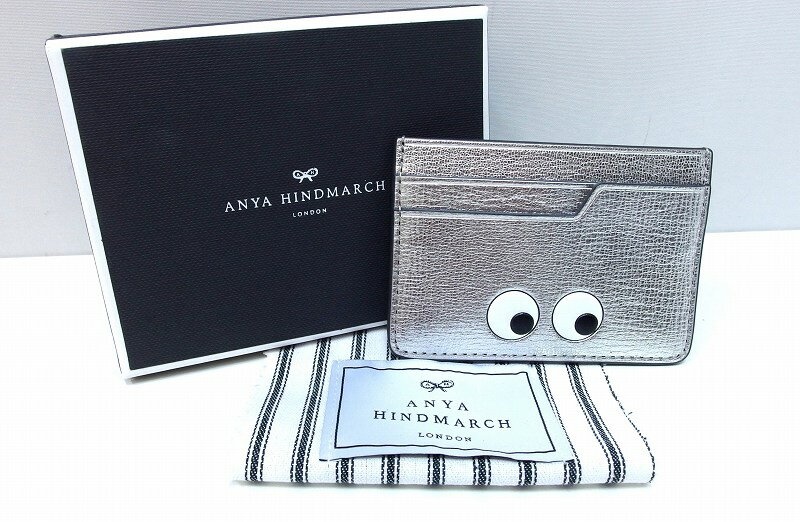 Anya Hindmarch アニヤ ハインドマーチ Card Case Eyes in Metallic Capra アイズ カードケース 505092..