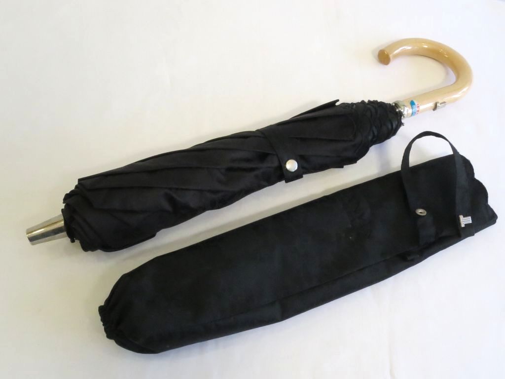乐天商城 - 【中古】LANVIN ランバン 晴雨兼用　折り畳み傘　花柄　＊共布カバー付き ブラック ow4612204995