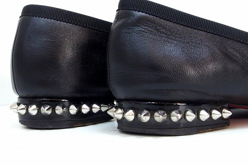 【中古】Christian Louboutin クリスチャンルブタン スパイクスタッズ バレエシュ...