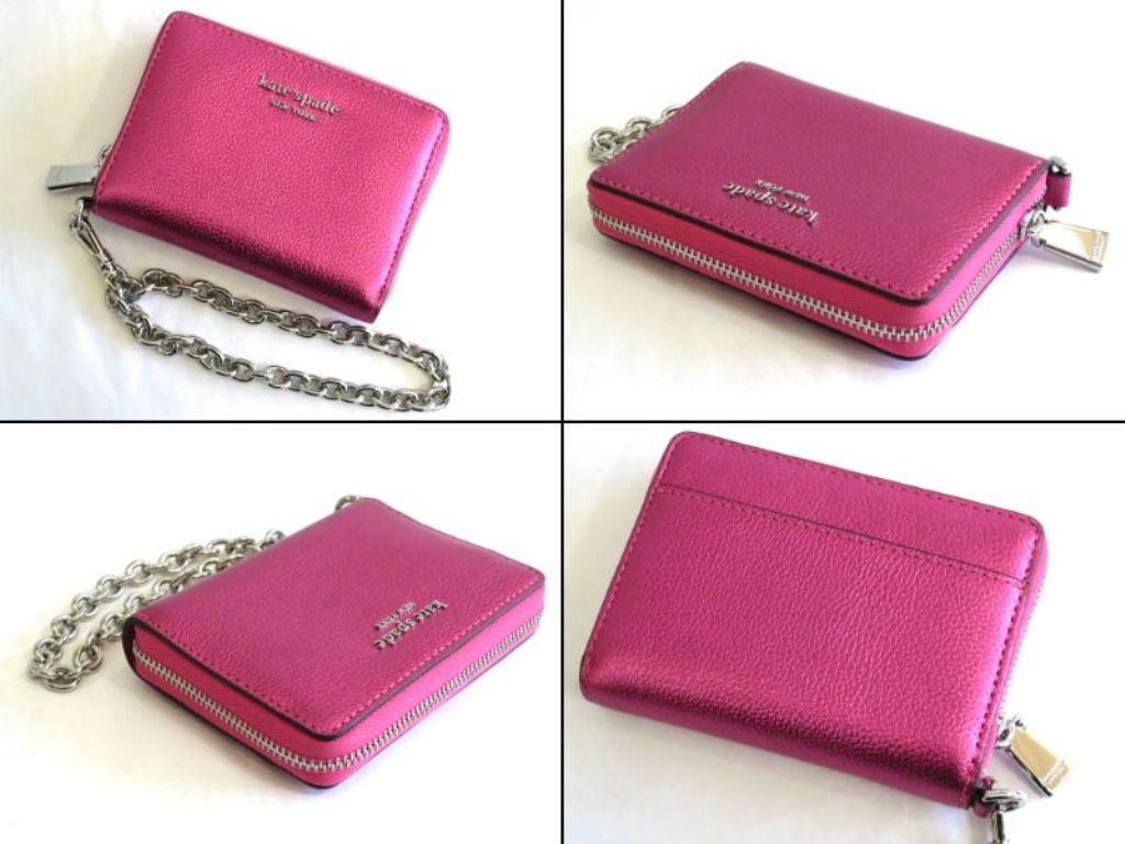 kate spade ケイトスペードニューヨーク ナターシャ メタリック ペブルド レザー ...