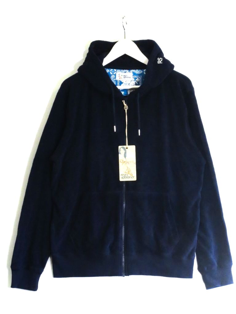 乐天商城 - reyn spooner レインスプーナー HAWAIIAN TRADITIONALS タオル地　ジップアップパーカー メンズ ・L ネイビー ok5206231304