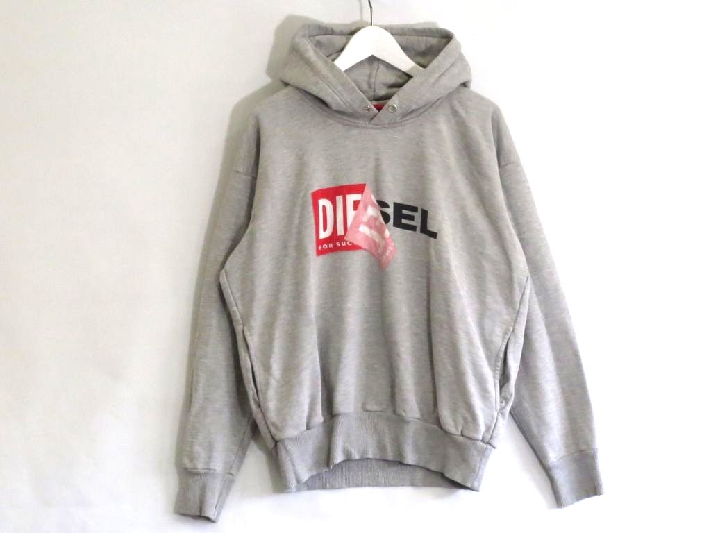 Rakuten - 【中古】DIESEL ディーゼル Wロゴ　スウェット　パーカー　プルオーバー　コットン メンズ ・S グレー ok5206231309