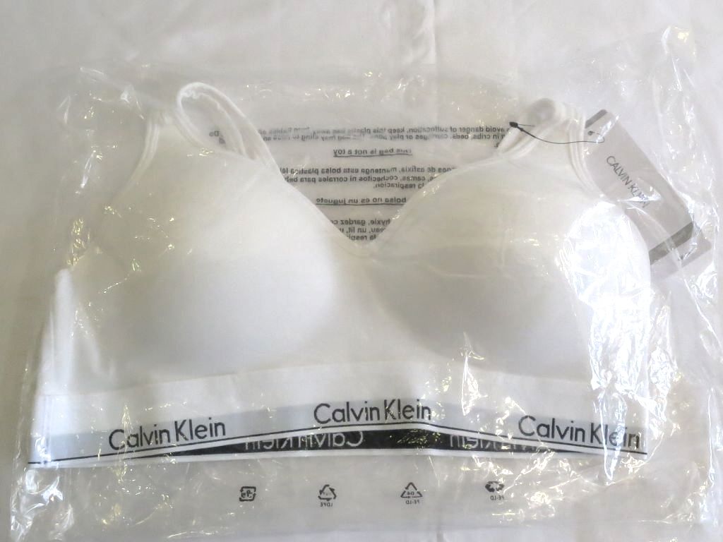 Rakuten - タグ付 Calvin klein カルバンクライン ブラレット　スクープ バック ライトリー ラインド ・L QF5490 ホワイト ok5208231345