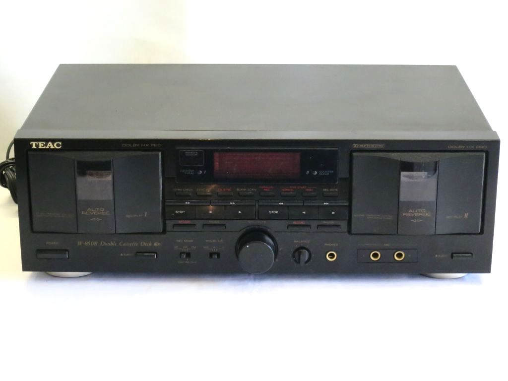 乐天商城 - 【中古】【訳あり】TEAC ティアック ダブルカセットデッキ W-850R ブラック og3416125636