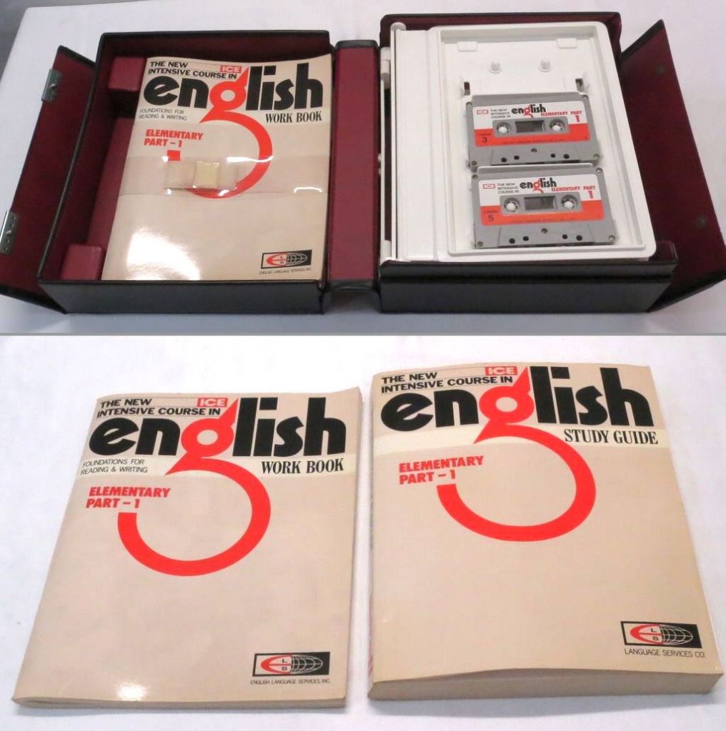 BRAND VISION ブランドビジョンの【中古】The new intensive course in english/ELEMENTARY Part1・2 英語 カセットテープ 英会話教材 2点セット kz5210232277｜アングル2