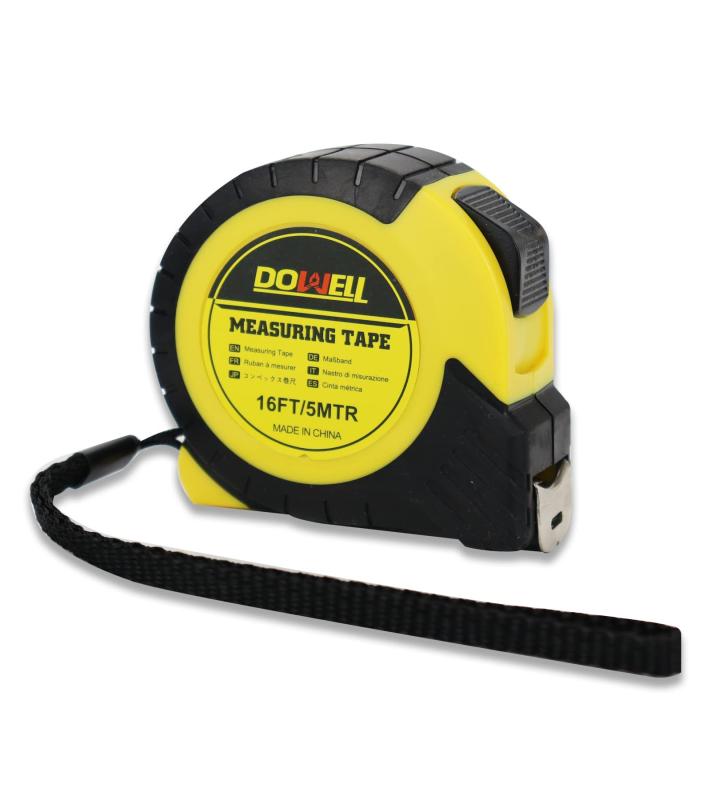 DOWELL 16フィートメジャー メジャーテープ スチール刃 避震性 ソリッドゴムケース 高精度 見やすい測定テープ 建設業者 外注工事 工事現場 木工職人 建築家 木工製作用