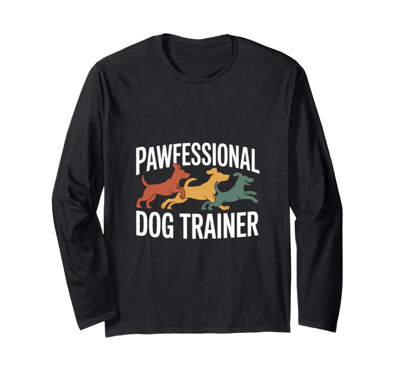 Pawfessional犬のトレーナーファニー犬愛好家 長袖Tシャツ