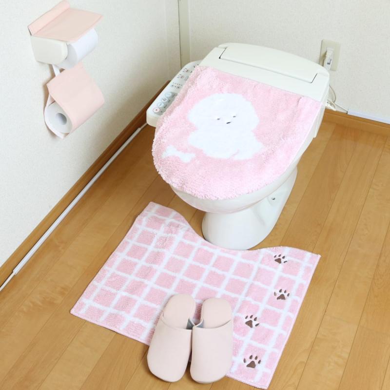 トイレマット 4点セット ピンク オカ ソポ コイラ 吸着タイプ 犬 トイレマットセット sopo プードル