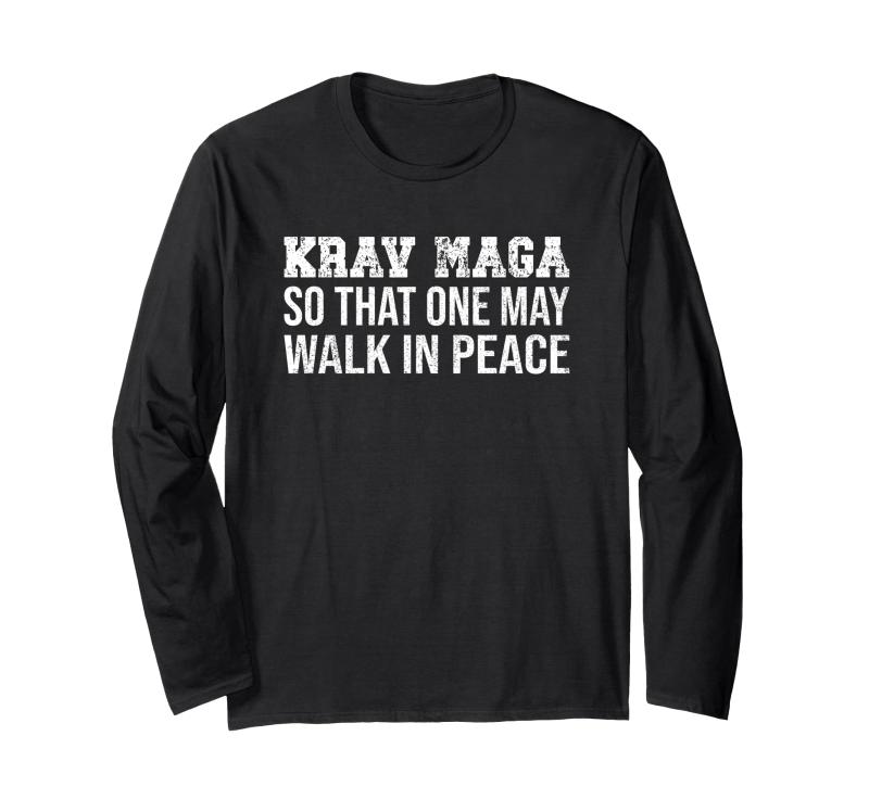 Krav Maga Funny Self-Defense Martial Arts Trainer or Fighter 長袖Tシャツ