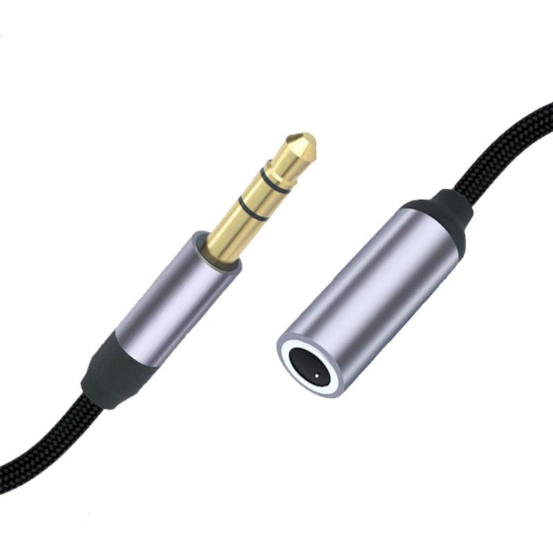 3.5mm オーディオケーブル AUXイヤホン 延長コード オス-メス 3極 Hi-Fi音質 多重シールド 金メッキ ナイロン編み 耐久性 あんていでんそう 雑音なし パソコン ノートパソコン 携帯電話 自動車AU
