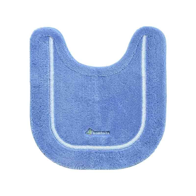 Toilet Mats - オカ(OKA) コムフォルタ6 トイレマット 約58cm×55cm ブルー (シンプル かわいい カジュアル 無地)
