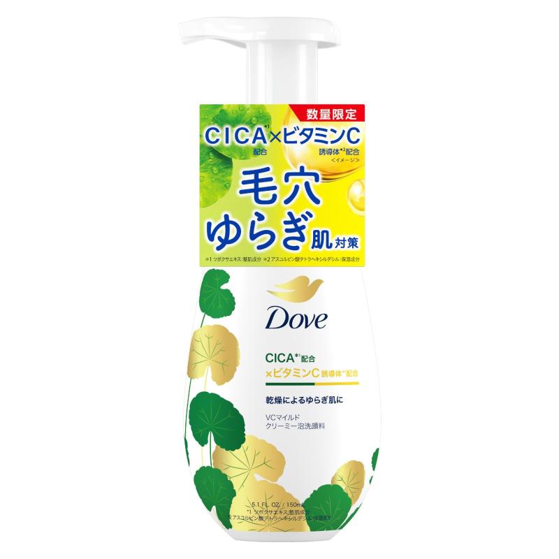 乐天商城 - Dove(ダヴ) フェイスケア VC マイルド クリーミー泡洗顔 泡洗顔フォーム 本体 150ml