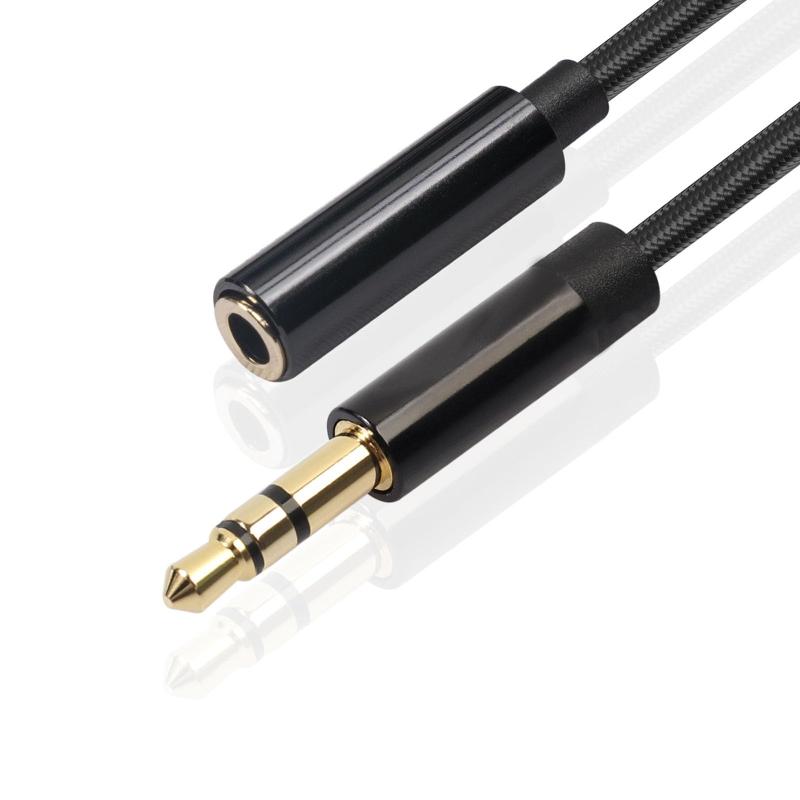乐天商城 - イヤホン 延長コード ヘッドホン 3.5mm 延長 ステレオミニプラグ オーディオケーブル 金メッキ 編み スマホ AUX 音響 PS4 MP3 スピーカー テレビ ヘッドセットなどに対応 (1.8M)