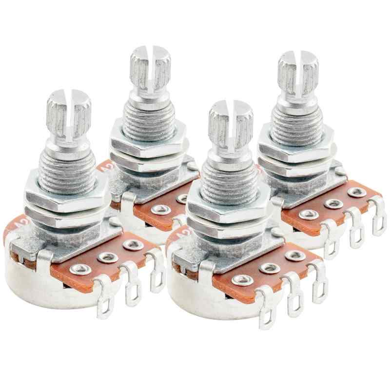 Alpha ミリ規格ミニサイズ ギターポットカーブ スプリットシャフトコントロールポット エレキギター/ベース用（4個入り）