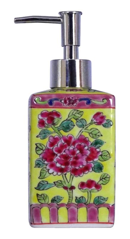 プラナカン ソープディスペンサー容器（角形） (イエロー)